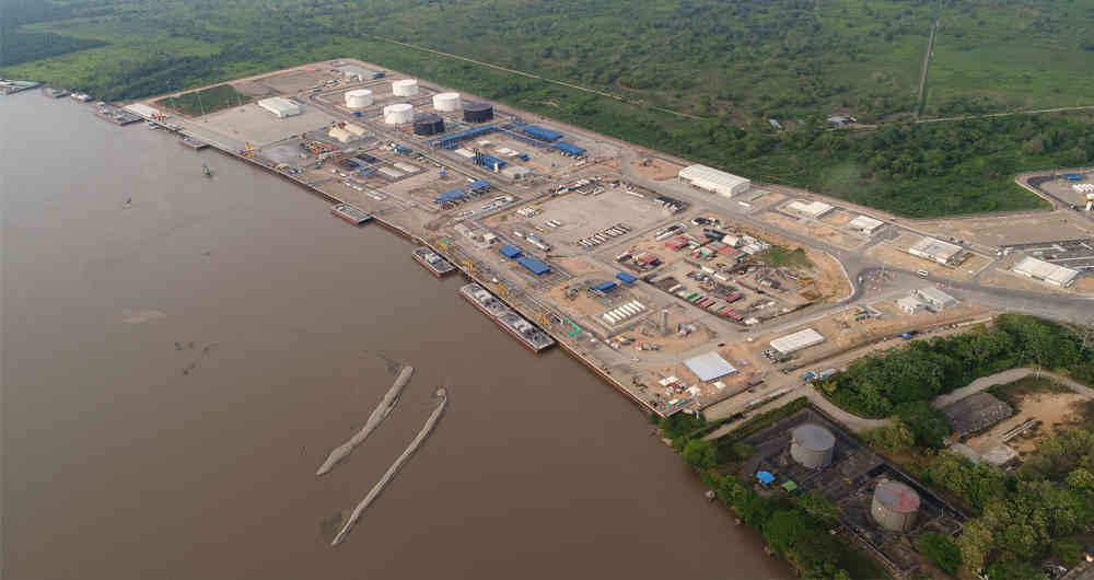 Consultancy — oil and gas terminal aerial view